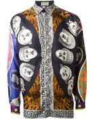 Gianni Versace Vintage Mixed Print Shirt - Lyst