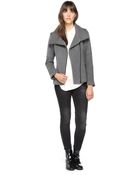 SOIA & KYO Honor Grey Classic Short Winter Wool Jacket - Lyst