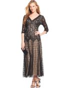Pisarro Nights Embellished Contrast-Lace Gown - Lyst