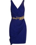 Notte By Marchesa Embellished Silk-Chiffon Mini Dress - Lyst