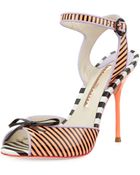 Sophia Webster Lula Striped Peep-toe Sandal - Lyst