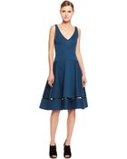 Donna Karan New York Sleeveless V Neck Dress - Lyst