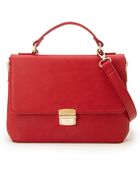 Forever 21 Faux Leather Crossbody Satchel - Lyst