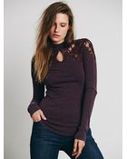 Free People Prudence Mock Neck Top - Lyst
