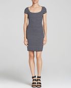 Three Dots Stripe Knit Dress - Lyst