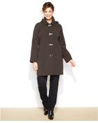 London Fog Plus Size Toggle-Front Raincoat - Lyst
