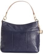 Tommy Hilfiger Th Signature Leather Small Hobo - Lyst