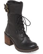 Lucky Brand Nylah Leather Mid Shaft Boots - Lyst