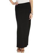 Tahari Black Stretch Knit 'Gemma' Fitted Maxi Skirt With Knot Detail - Lyst
