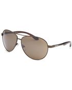 Timberland Unisex Brown Aviator Sunglasses - Lyst