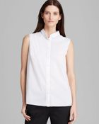 T Tahari Jae Button Collar Blouse - Lyst