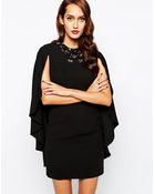 Forever Unique Embellished Pencil Dress with Cape - Lyst