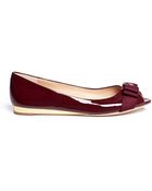 Tory Burch 'Trudy' Patent Leather Open Toe Flats - Lyst