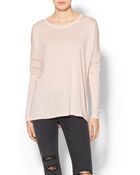 Vince Drop Shoulder Mesh Top - Lyst