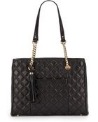Saks Fifth Avenue Tara Quilted Leather Tote Bag - Lyst