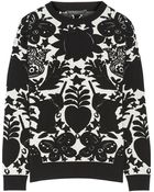 Alexander McQueen Jacquard-Knit Wool-Blend Sweater - Lyst