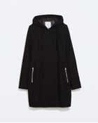 Zara Coat With Hood - Lyst