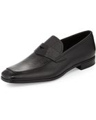 Prada Saffiano Penny Loafer - Lyst