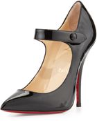Christian Louboutin Neo Pensee Mary Jane Red Sole Pump - Lyst