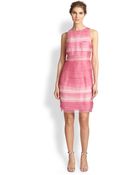 Kay Unger Layered Silk Organza Dress - Lyst