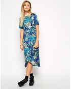 Asos Reclaimed Vintage Blues Floral Wrap Dress - Lyst