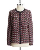 Jones New York Patterned Blouse - Lyst