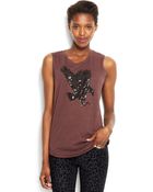 Rachel Rachel Roy Sequinembellished Hawk Muscle Tee - Lyst