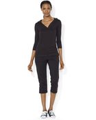 Lauren by Ralph Lauren Petite Cropped Active Pants - Lyst