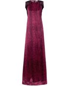 Nina Ricci Snakeskin-Print Satin And Lace Gown - Lyst