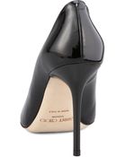 Jimmy Choo Abel Pointtoe Patent Pump Black - Lyst