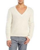 Ian Velardi Cream Chunky Wool Sweater - Lyst