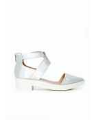 Missguided Bluma Holographic Pointed Cut Out Shoes - Lyst