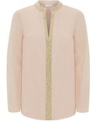 Tory Burch Lynn Silk Tunic Top - Lyst
