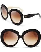 Valentino Oversized Round Sunglasses - Lyst