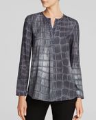 Lafayette 148 New York Maddie Crocodile Print Top - Lyst