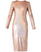 Givenchy Long-Sleeved Sequinned Dress - Lyst