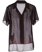 Theyskens' Theory Short Sleeve Shirt - Lyst