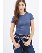 Forever 21 Heathered Knit Tee - Lyst