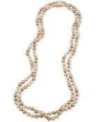 Carolee Imitation Pearl And Glass Bead Two-Row Long Necklace - Lyst