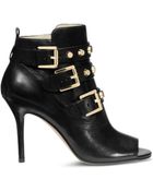 Michael Kors Bryn Open-Toe Leather Boot - Lyst