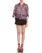 Mara Hoffman Chiffon Strip Back Blouse - Lyst