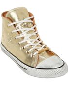 Black Dioniso 20Mm Metallic Leather High Top Sneakers - Lyst