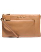 Michael Kors Riley Large Pebbled-Leather Zip Clutch - Lyst