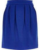 River Island Blue Pleated Full Skirt - Lyst