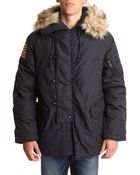 Denim & Supply Ralph Lauren Snorkel Navy Parka - Lyst