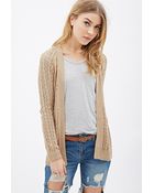 Forever 21 Ribbed Open-Knit Cardigan - Lyst