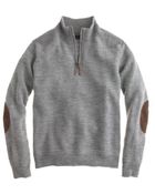 J.Crew Tall Rustic Merino Elbow-Patch Half-Zip Sweater - Lyst