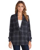 Joa Classic Checked Collar Jacket - Lyst