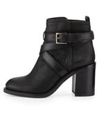 Tory Burch Hastings Cross-Strap Leather Bootie - Lyst