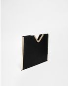 Asos V Bar Clutch Bag - Lyst